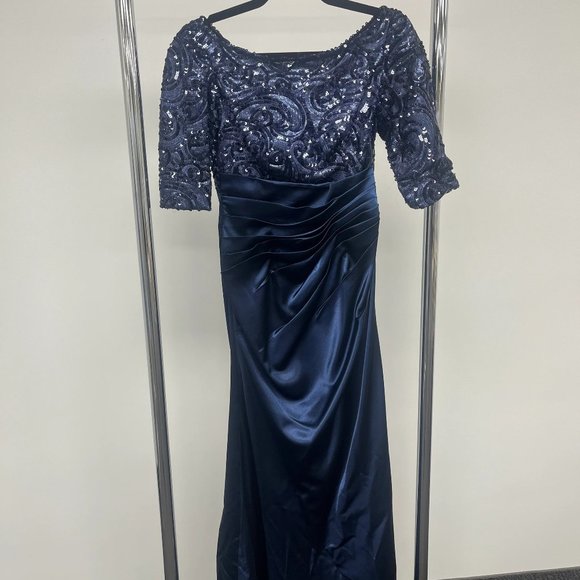 Elegant Sapphire Evening Gown - Picture 1 of 1